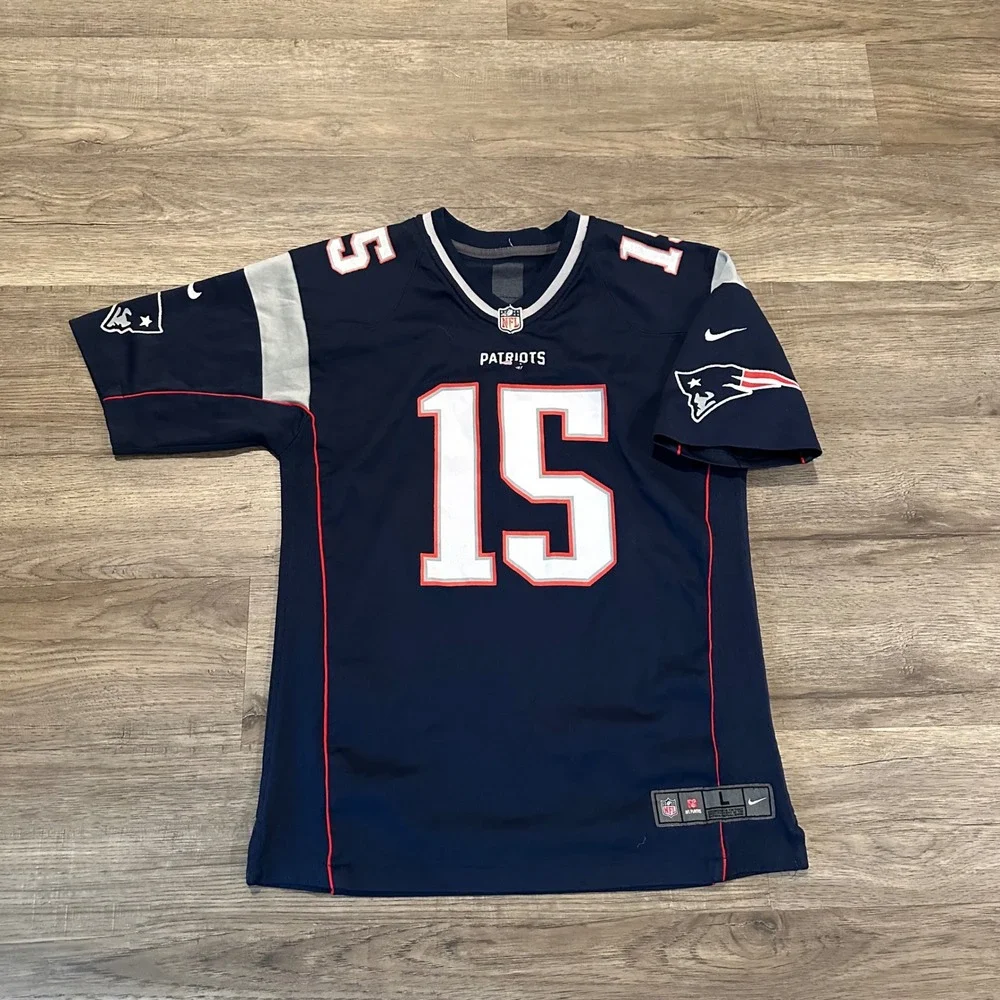 Nike New England Patriots Chris Hogan #15 Game Jersey Navy Blue Youth L